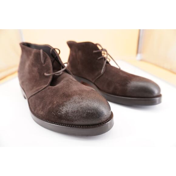 Canali Dark Brown Suede Chukka Hiking Boots Size 12 Lace Up $645 New Ankle main image 5